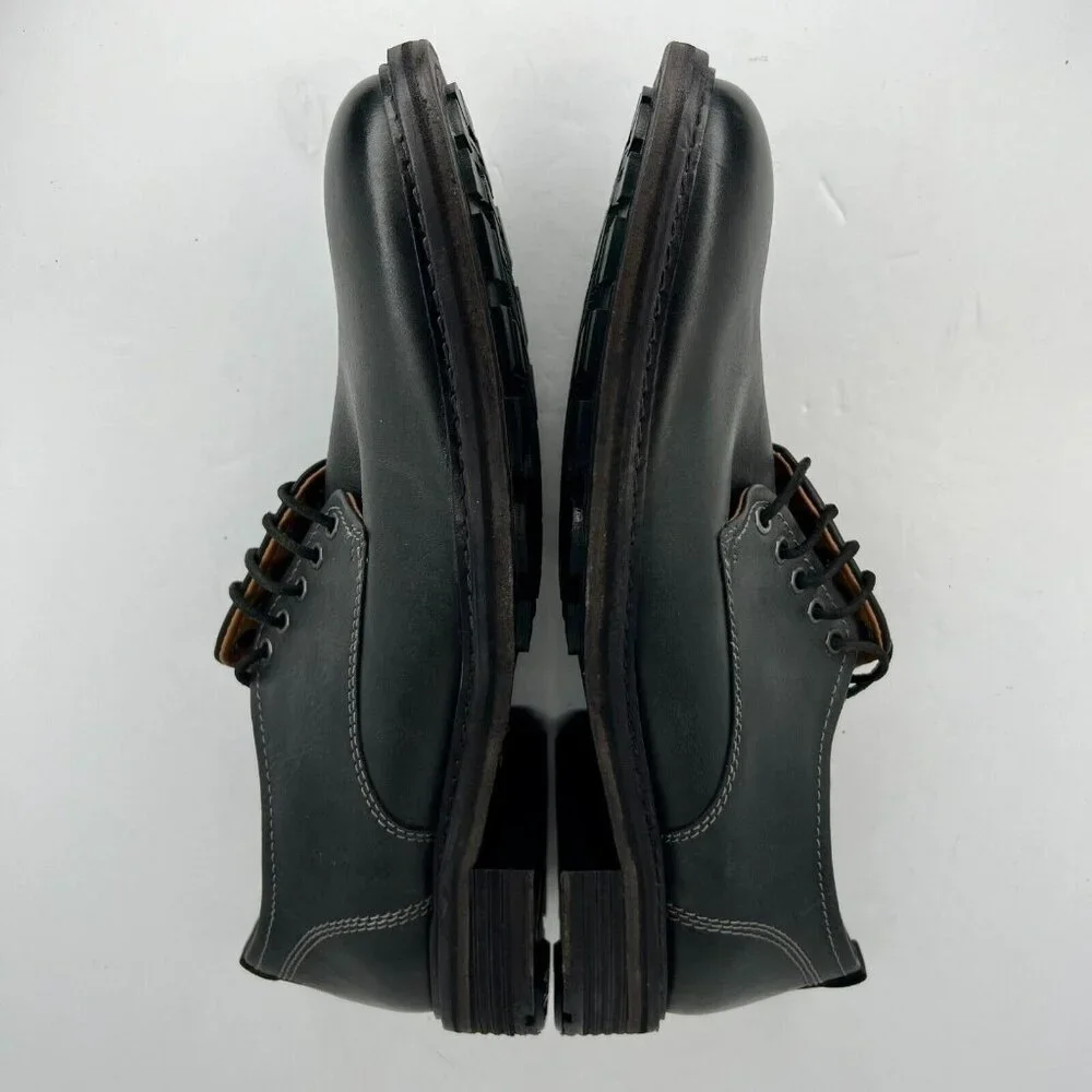 Lucky Brand Mens 115-20304 Black Hogan Leather LaceUp Size 10.5M Dress Shoes